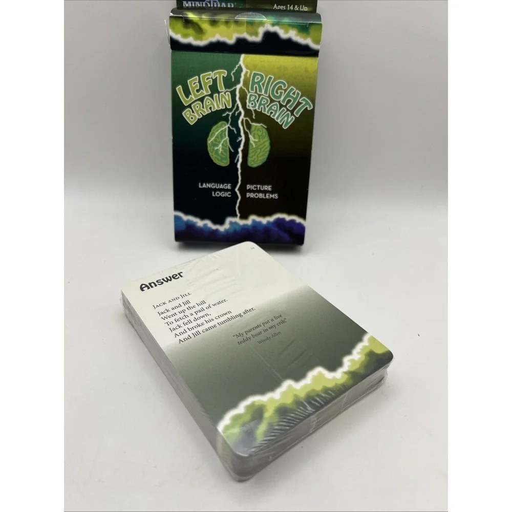 Mindtrap Left Brain Right Brain Solve Language Logic Picture‎ Puzzles Artistic
